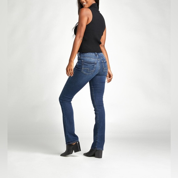 Silver‎ Jeans Aiko Mid Slim Bootcut Women's Size 29 US Blue Denim - Picture 10 of 13